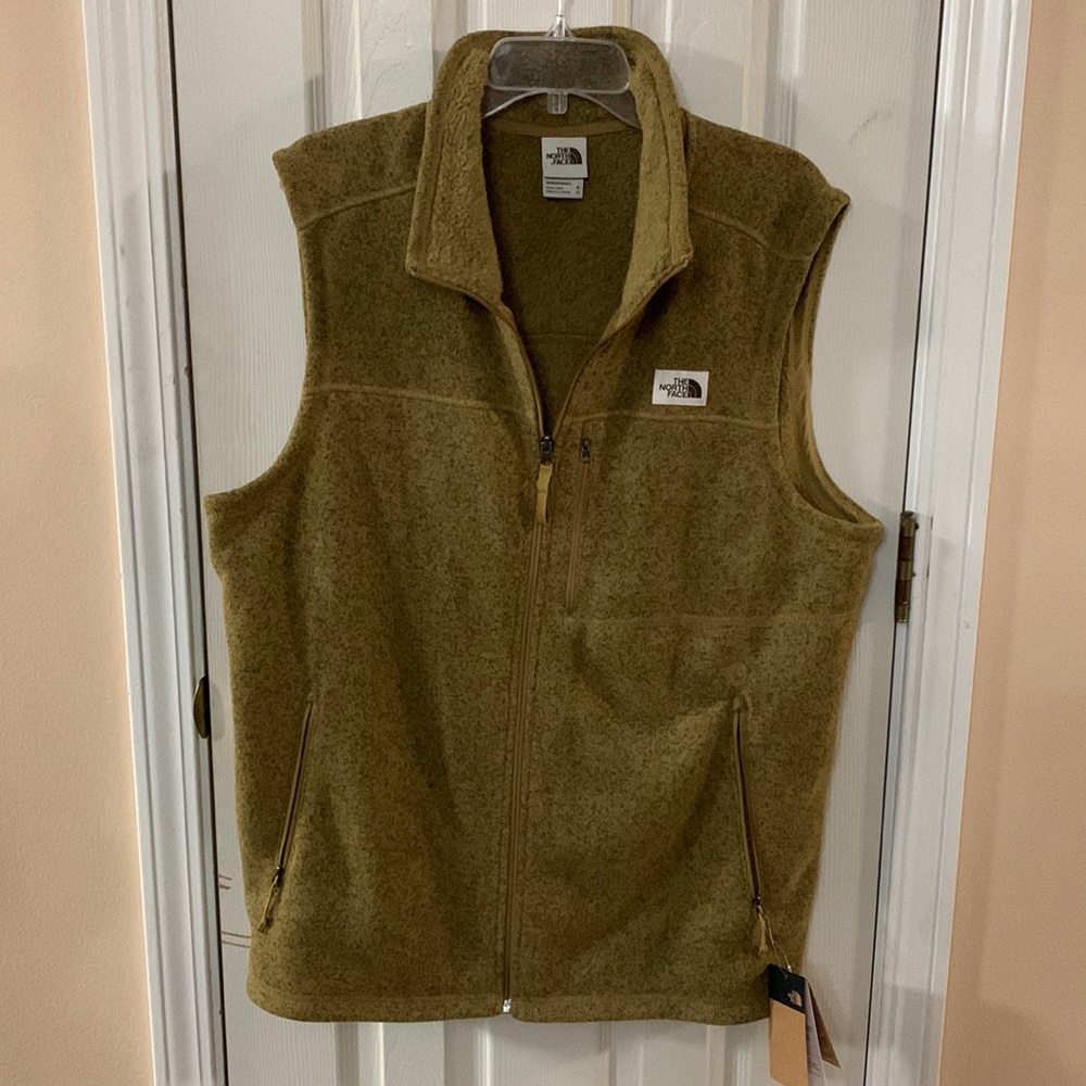 Mens mustard north face vest